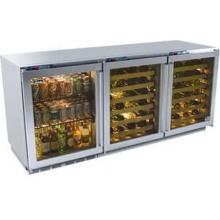 Perlick Built In Refrigerator And Double Wine Reserve With Overlay Glass Door (x 3) (Requires Custom Panels)