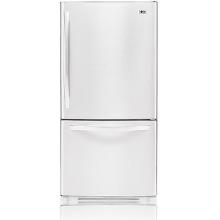LG 22 Cuft Bottom Mount Refrigerator - White