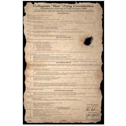 Beer Pong - Constitution Poster Print