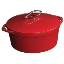 Lodge L Series Enamel Cast Iron 4 Quart Dutch Oven - Patriot Red