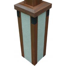Outdoor GreatRoom Company Stucco Post Bases Pergolas - Mocha Finish