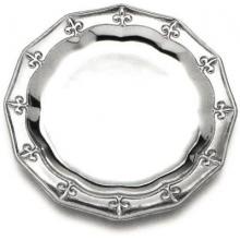 Wilton Armetale Fleur De Lis Small Round Tray