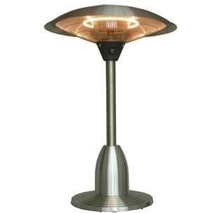 Electric Patio Heater Tabletop - Stainless Steel Pole With Aluminum Cover
