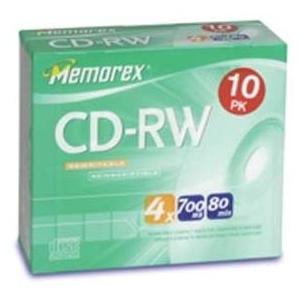 Memorex CDRW 80 10PK SLIM 1-4X