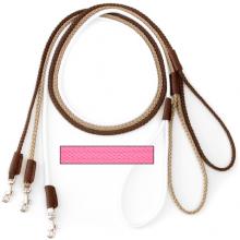 Mendota British Show Snap Leash 1/8 Inch X 4 Foot - Hot Pink