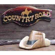 Teak Wood Cowboy Hat - Small
