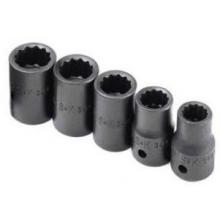SK Hand Tool 5 Piece 1/2 Inch Drive 12 Point Standard Fractional Impact Socket Set