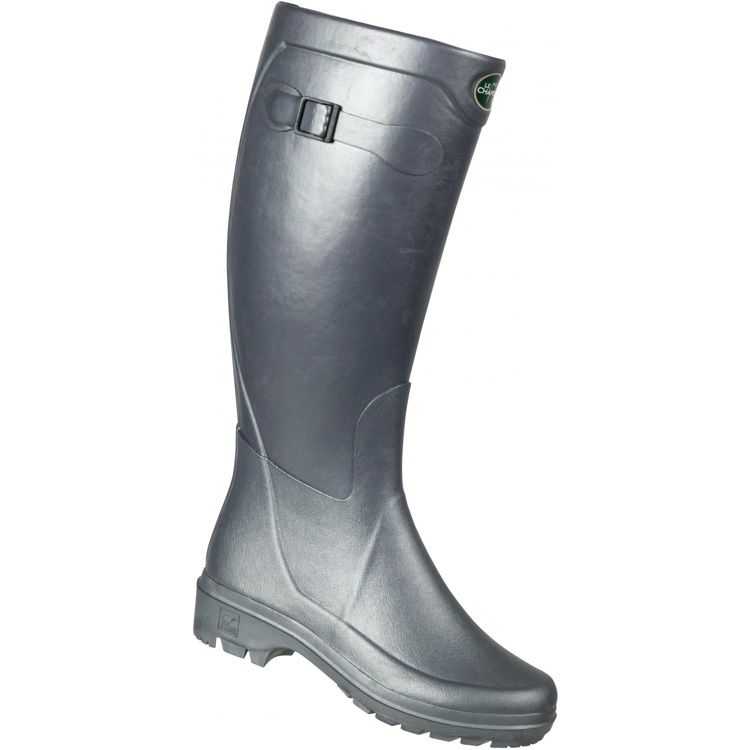 Le Chameau Boots Ladies Iris 2 Fashion Rubber Boot - Platinum - Size 10
