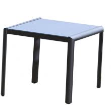 Alfresco Home Bel Aire  Glass Top Square Side Table - Mocha Finish