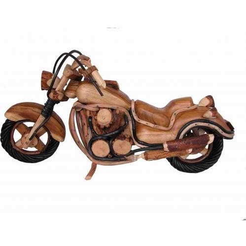 Teak Wood Motorcycle 35 Inches