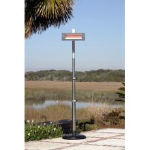 Fire Sense 1500 Watt Stainless Steel Glass Front Electric Infrared Patio Heater With Telescoping Offset Pole And PVC Cover