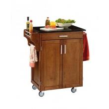 Home Styles Small Kitchen Cart With Granite Top - Black/Cottage Oak