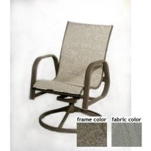 Bonaire Aluminum Low Back Sling Swivel Rocker With Scavo Bronze Frame And A0109 Fabric