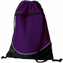 Augusta Tri-Color Drawstring Backpack Purple/Black