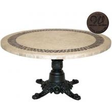 Windham Castings Pedestal Dining Table With 48 Inch Round Mosaic Table, Bronze