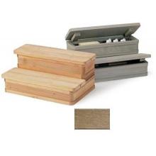 A&B Accessories Recycled Plastic Spa Storage Steps: Two-Tier - 36 Inch Beige