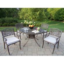 Oakland Living Sunray Mississippi 5 Piece Dining Set With Cushions - 48 Inch