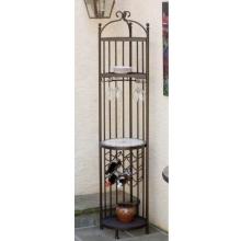 Alfresco Home Pebble Sole Outdoor Butlers Station With Wine Rack