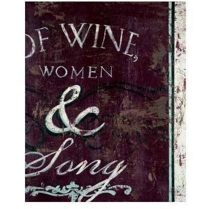 Of Wine, Women Song Poster Print