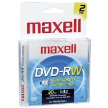 REWRITEABLE CAMCORDER DVD-RWS, 2 PK