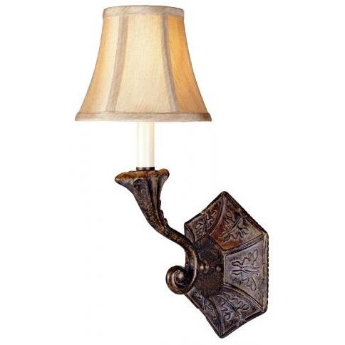 Claiborne Collection Wall Sconce Light Fixture In French Bronze Finish - 1 Bulb