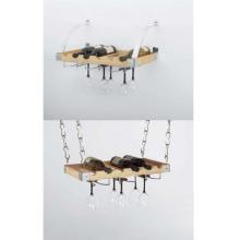 Natural Wood Wine Rack (6) Bottle Hanging/Wall Wine Rack