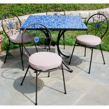 Alfresco Home Blue Martini Square Bubble 35.5 Inch Square Table Cafe Group