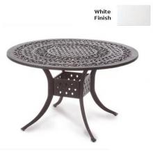 Meadow Decor Amazon 48 Inch Oval Cast Aluminum Table - White Finish