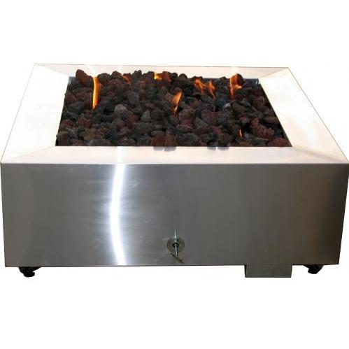 BBQ Guys 42 Inch Stainless Steel Square Fire Pit