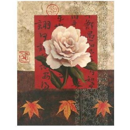 White Chinese Rose Poster Print