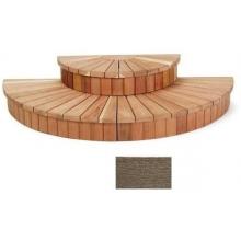 A&B Accessories Recycled Plastic Spa Steps: Two-Tier Sunburst 96 Inch Driftwood