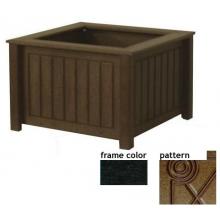Eagle One Recycled Plastic 17 Inch North Hampton Planter Box Diamond Pattern - Black