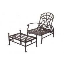 Darlee Catalina Adjustable Cast Aluminum Club Chair & Ottoman With Cushions