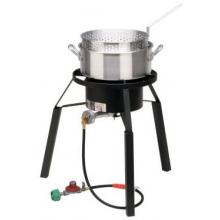 Bayou Classic Sportsmans Choice Deluxe Fish Cooker Pot & High Pressure Gas Burner With Extension Legs