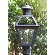Gas Light America GL012 Old New Orleans Series Brass Natural Gas Light With Open Flame Burner For Post Mount