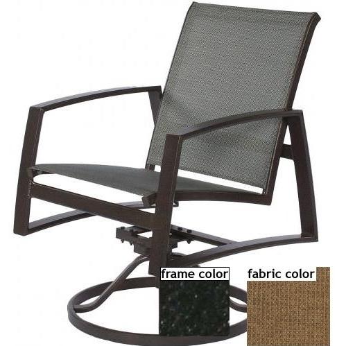 Suncoast Vision Sling Hi-Back Swivel Tilt Chair - Ebony Frame And Raku Fabric