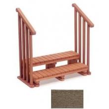 A&B Accessories Recycled Plastic Spa Handrails: Set Of 2 Dark Gray
