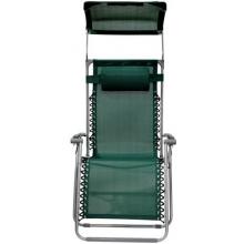 Bliss Hammocks Extra Wide Gravity Free Recliner With Canopy Shade - Green