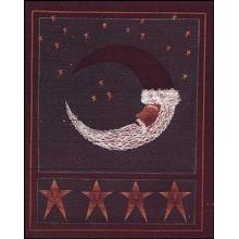 Crescent-Moon Santa Poster Print