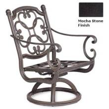 Meadow Decor Athena Deluxe Cast Aluminum Swivel Rocker Mocha Stone Finish