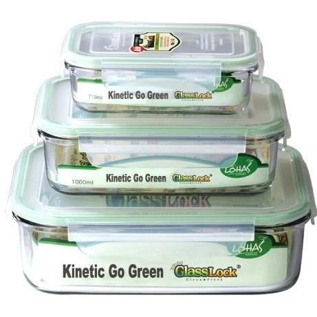 Innova 6 Piece Rectangular Glasslock Kit (14oz, 34oz, 68oz)