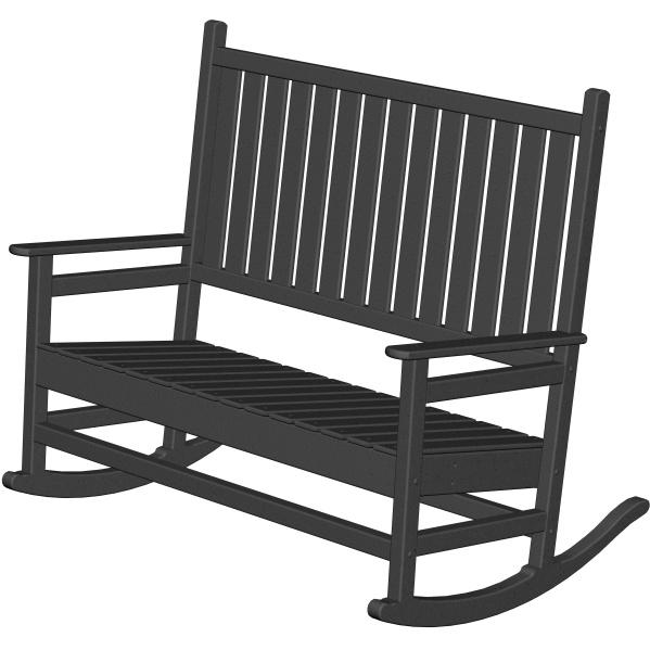 Poly-Wood Recycled Plastic Wood Traditional Double Rocking Chair