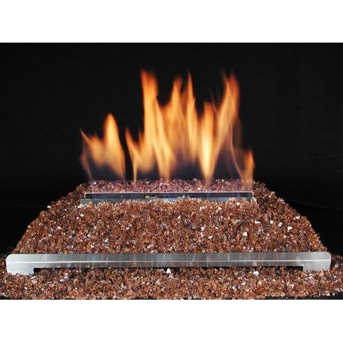 Rasmussen 20 Inch Copper ALTERNA Vent Free Propane Gas FireGlitter With Stainless Steel Chassis And Variable Flame Remote