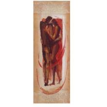 Figures Merged In Red Poster Print