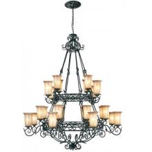Chelsea Collection Chandelier In Wrought Iron Finish - 24 Bulbs