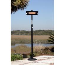 Fire Sense 1500 Watt Black Powder Coated Steel Straight Pole Mounted Electric Infrared Patio Heater With PVC Cover