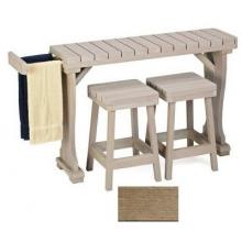 A&B Accessories Recycled Plastic Spa Towel Tub Table 31 Inch Beige