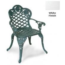 Meadow Decor Valentino Cast Aluminum Arm Chair - White Finish