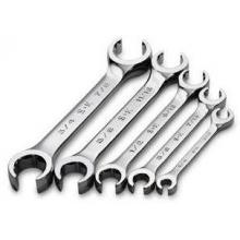 SK Hand Tool 5 Piece SuperKrome Fractional 15 Degree Offset Flare Nut Wrench Set