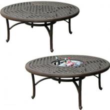 Darlee Series 30 Cast Aluminum Tea Table With Ice Bucket Insert - 52 Inch Round